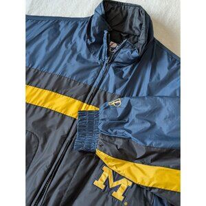 Vintage Pro Player 90s Men’s LG University Of Michigan Bomber Puffer Jacket
